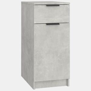 vidaXL Armário secretária 33,5x50x75cm derivados madeira cinza cimento
