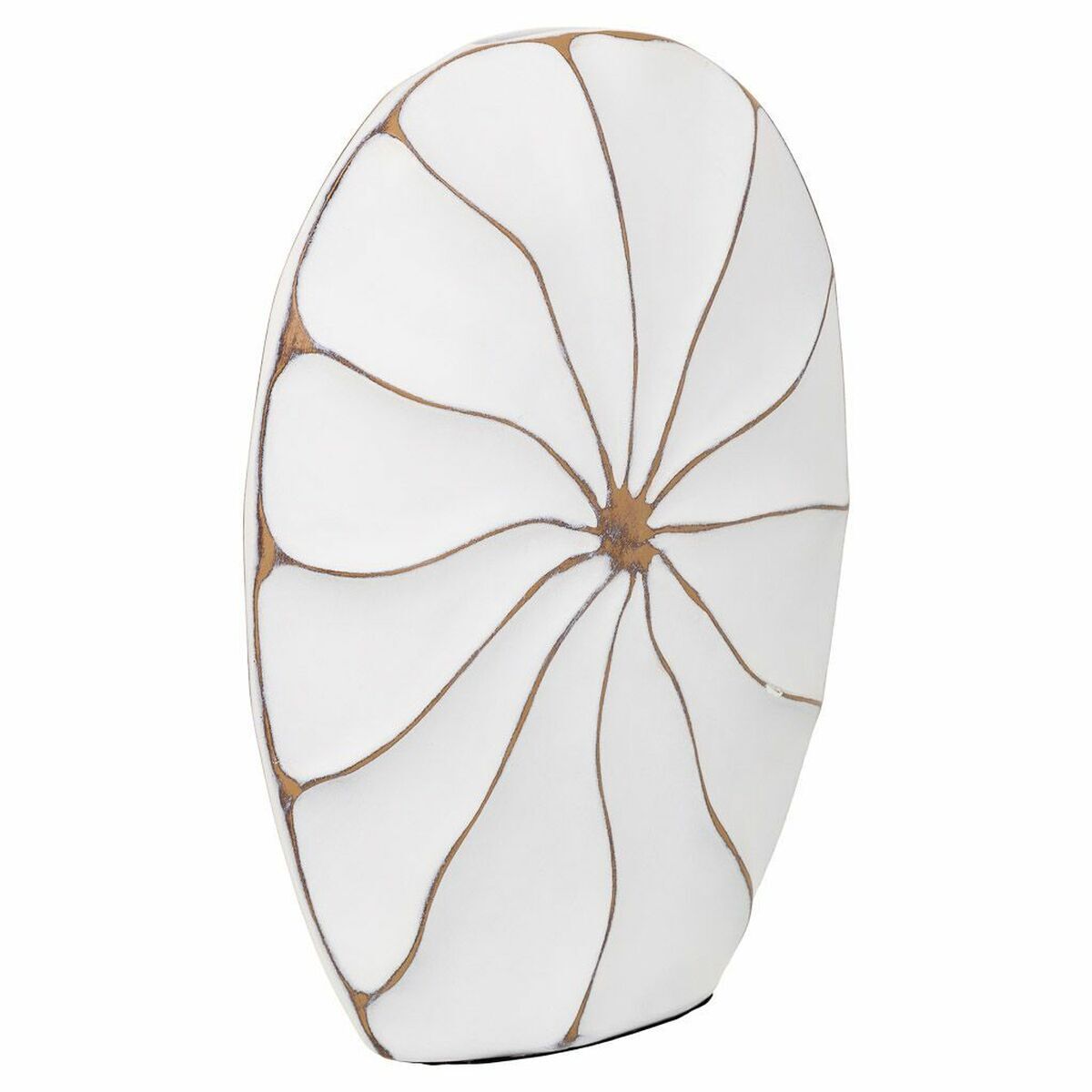 Jarrón alexandra house living blanco poliresina 8 x 39 x 27 cm