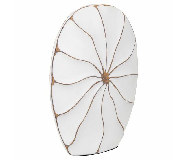 Jarrón alexandra house living blanco poliresina 8 x 39 x 27 cm
