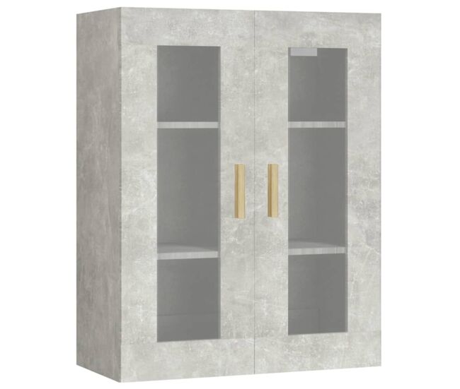 Vidaxl armario colgante de pared gris hormigón 69,5x34x90 cm