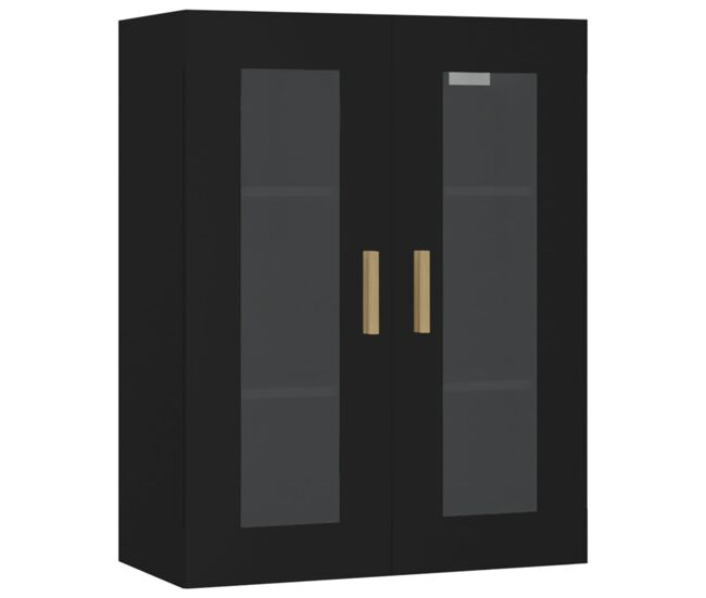 Vidaxl armario de pared colgante negro 69,5x34x90 cm