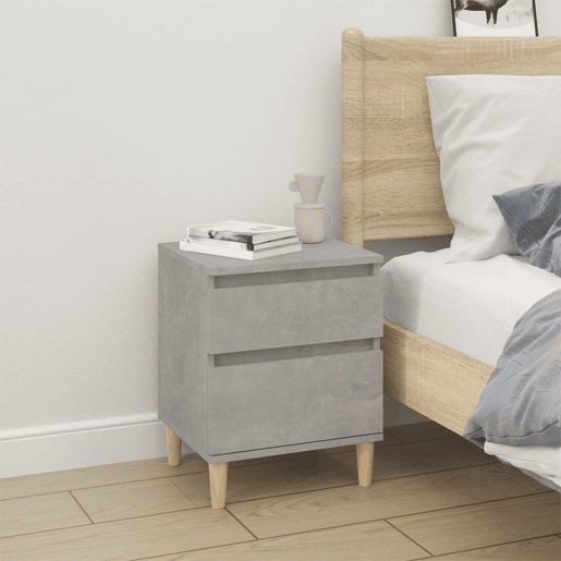 vidaXL Mesas de cabeceira 2 pcs 40x35x50 cm cinzento cimento