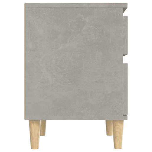 vidaXL Mesas de cabeceira 2 pcs 40x35x50 cm cinzento cimento