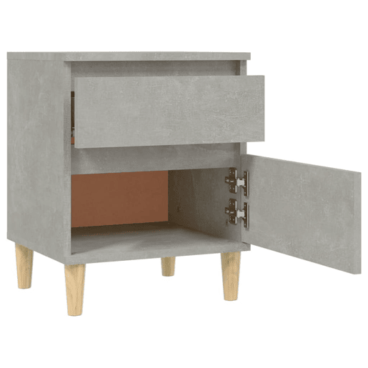 vidaXL Mesas de cabeceira 2 pcs 40x35x50 cm cinzento cimento