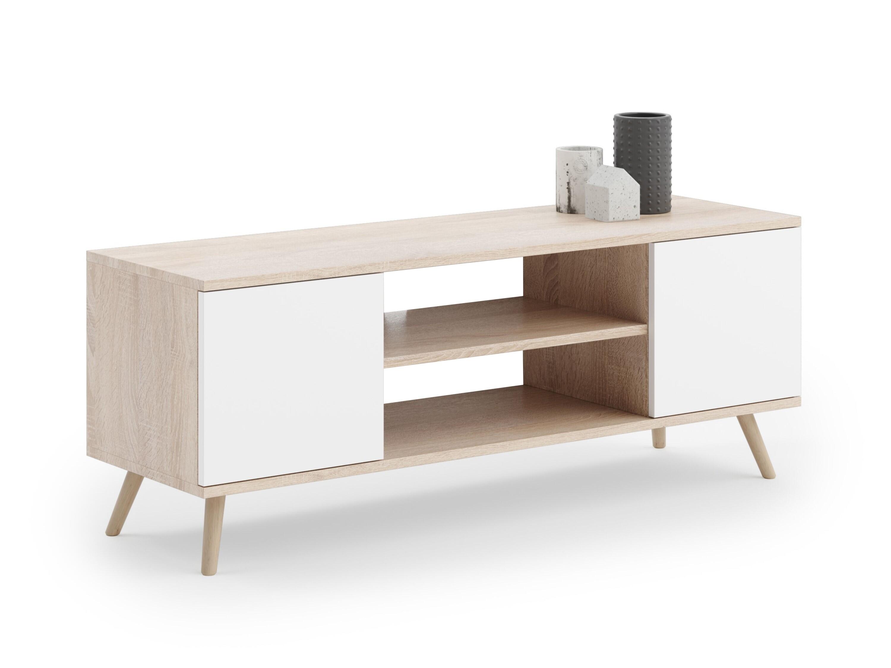 MUEBLES TV FOCUS 155 Blanco/ Beige