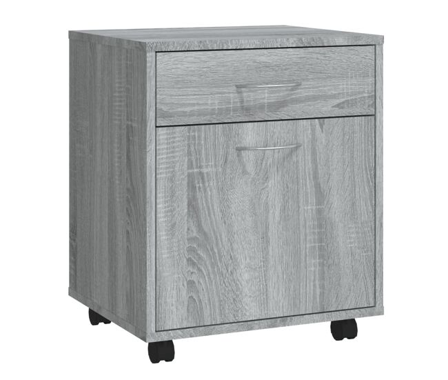 Vidaxl armario ruedas madera contrachapada gris sonoma 45x38x54 cm