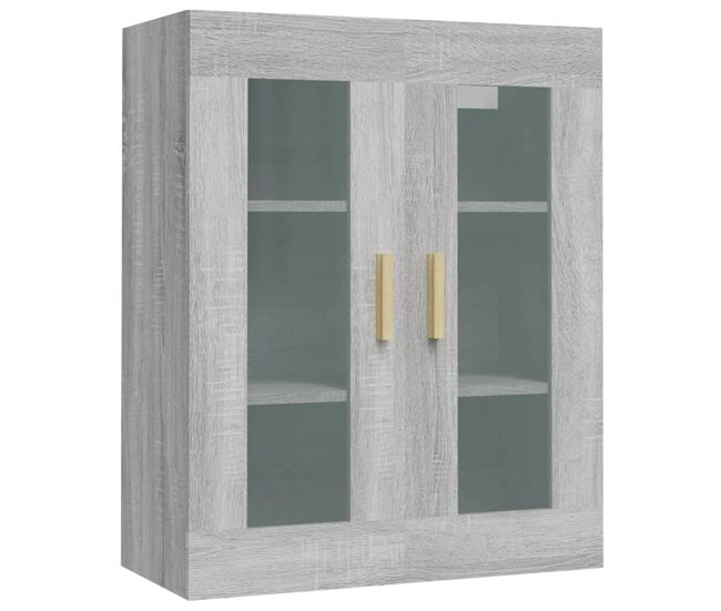 Vidaxl armario de pared colgante gris sonoma 69,5x34x90 cm