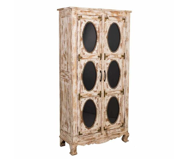 Vitrina alexandra house living madera de mango 40 x 183 x 91 cm