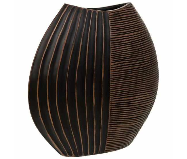 Jarrón alexandra house living marrón poliresina 10 x 29 x 29 cm