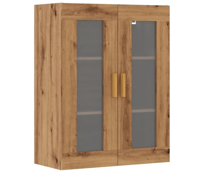 Vidaxl armario colgante de pared roble artesanal 69,5x34x90 cm