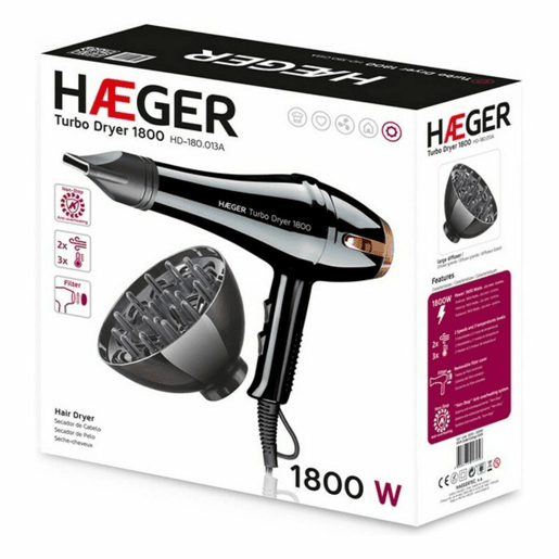 Secador de Cabelo Haeger HD-180.013A 1800 W Secador de Cabelo Haeger HD-180.013A 1800 W