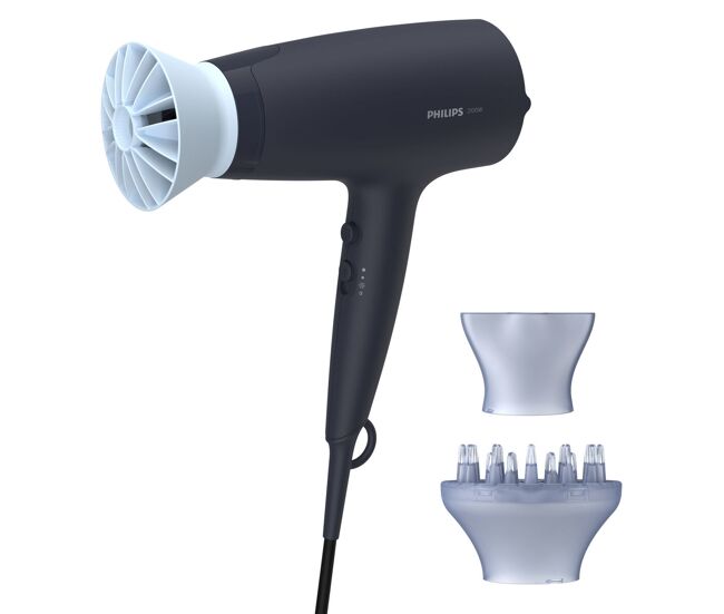 Secador de pelo philips 3000 bhd360/20 secador azul marino deep blue 2100 w