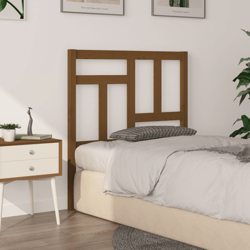 vidaXL Cabeceira de cama 80,5x4x100 cm pinho maciço castanho mel vidaXL Cabeceira de cama 80,5x4x100 cm pinho maciço castanho mel
