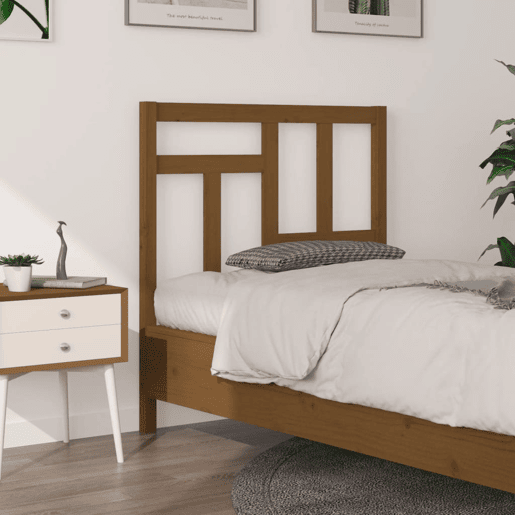 vidaXL Cabeceira de cama 80,5x4x100 cm pinho maciço castanho mel vidaXL Cabeceira de cama 80,5x4x100 cm pinho maciço castanho mel