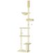Árbol para Gato Aglomerado de Madera, Felpa PawHut Árbol para Gato Aglomerado de Madera, Felpa PawHut Crudo