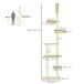 Árbol para Gato Aglomerado de Madera, Felpa PawHut Árbol para Gato Aglomerado de Madera, Felpa PawHut Crudo