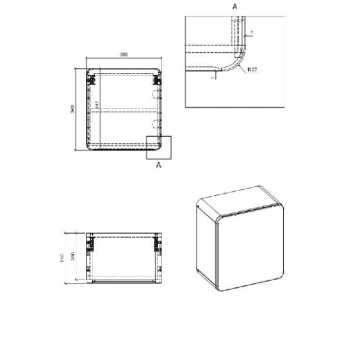 Armários Laterais ARUBA SCAB35 1D 35x22x35 Branco