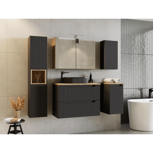 Armários Laterais NOVA SCAB30 1D 30x39x57 Preto