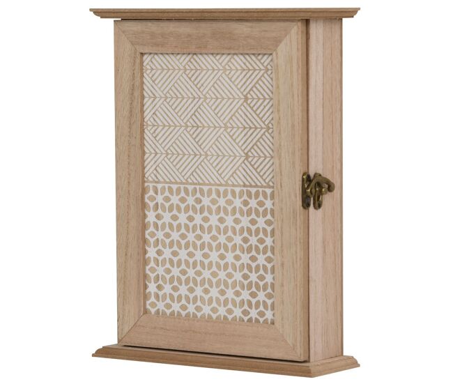 Homcom armario para llaves con 6 ganchos estilo vintage mueble de pared de madera para llaves 20x6,5x26,5cm madera