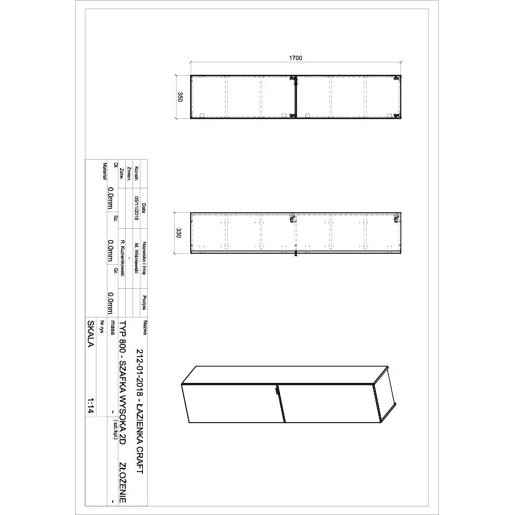 Armário Alto CAPRI HC35 2D 35x33x170 Preto