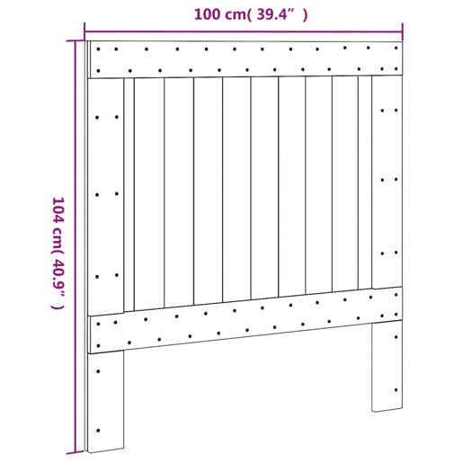 vidaXL Cabeceira 100x104 cm madeira de pinho maciça vidaXL Cabeceira 100x104 cm madeira de pinho maciça