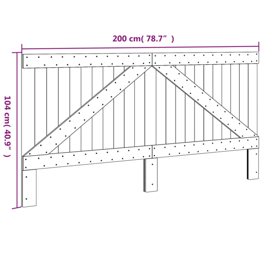 vidaXL Cabeceira 200x104 cm madeira de pinho maciça vidaXL Cabeceira 200x104 cm madeira de pinho maciça