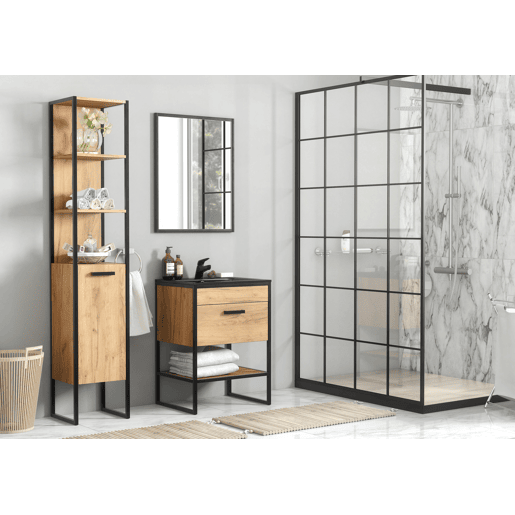 Armário Alto BROOKLIN HC35 1D 35x33x185 Bege