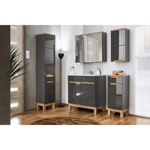 Armários Laterais BALI SCAB35 1D1D 35x33x86 Cinzaescuro
