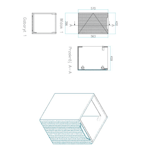 Armários Laterais OCEAN SCAB40 1D 40x46x57 Preto