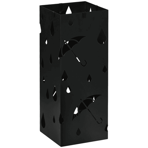 HOMOM Suporte para Guarda-Chuvas Branco com 4 Gavetas e Bandeja de Gotejamento Amovível Porta Guarda-Chuvas para Corredor Entrada 15,5x15,5x41 cm
