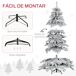 Árbol de Navidad Plástico, Metal HOMCOM, hogar - decoración Árbol de Navidad Plástico, Metal HOMCOM, hogar - decoración Blanco/ Verde