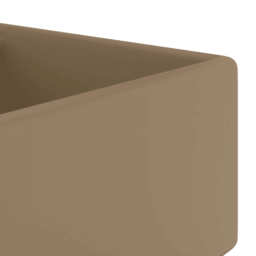 vidaXL Lavatório luxuoso quadrado 41x41 cm cerâmica creme mate
