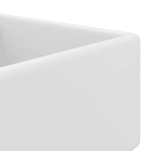 vidaXL Lavatório luxuoso quadrado 41x41 cm cerâmica branco mate