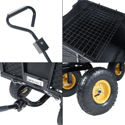 Carro de transporte Corropoli 112x51cm max 550kg - PretoAmarelo pro.tec