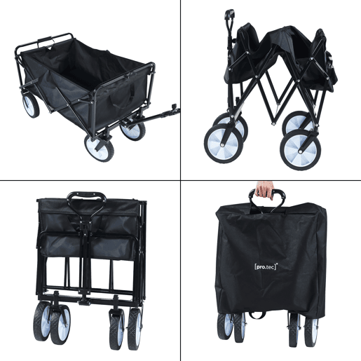 Carrinho de praia dobrável Stenlille max. 80 kg - Preto pro.tec