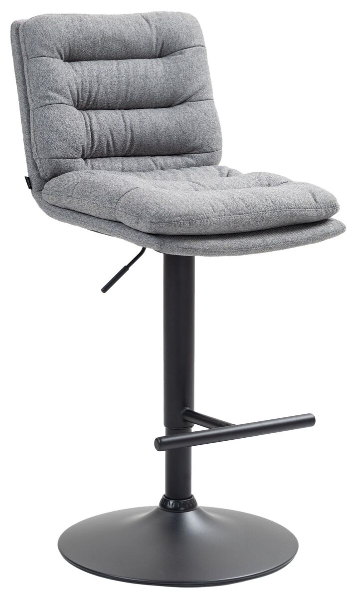 Taburete de bar damar en tela gris 56x42x94 cm