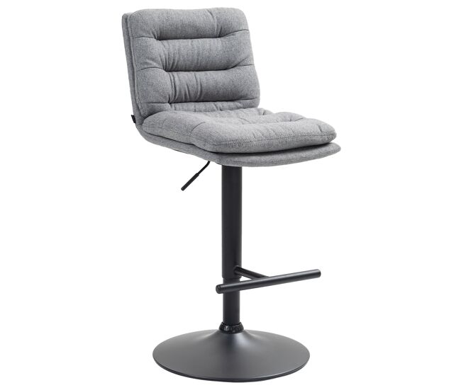 Taburete de bar damar en tela gris 56x42x94 cm