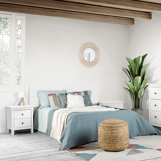 Cabeceira de Cama Alexandra House Living Branco 45 x 110 x 3 cm