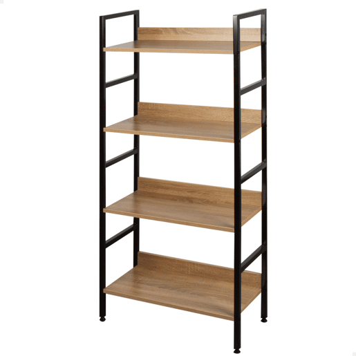 Max Home Prateleira de madeira 4 prateleiras 60x28x126 cm Max Home Prateleira de madeira 4 prateleiras 60x28x126 cm