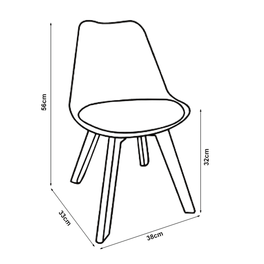 Conjunto de 2 cadeiras para crianças Elvdal plásticofaiançaPU 56x38x33 cm - Rosa en.casa