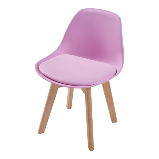 Conjunto de 2 cadeiras para crianças Elvdal plásticofaiançaPU 56x38x33 cm - Rosa en.casa