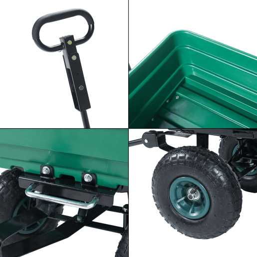 Carro de transporte Corfinio 111x51cm Max. 250kg - VerdePreto pro.tec