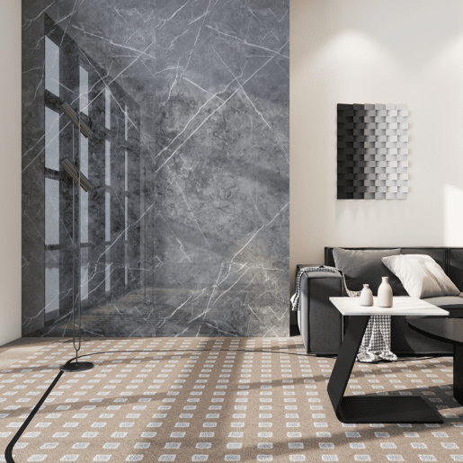 Revestimento de parede Bladel 8 painéis PVC 120x60cm - Diamante cinzento neu.haus