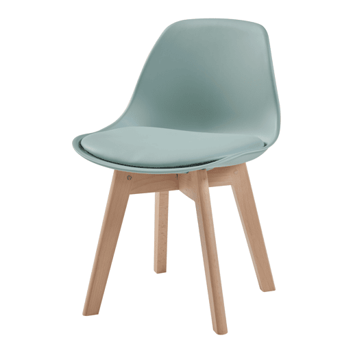 Conjunto de 2 cadeiras para crianças Elvdal plásticofaiançaPU 56x38x33 cm - Verde menta en.casa