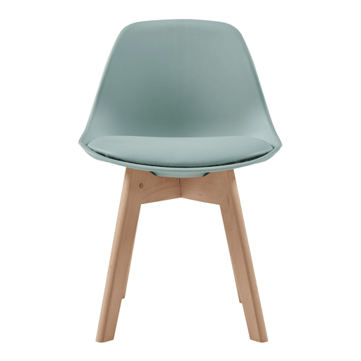 Conjunto de 2 cadeiras para crianças Elvdal plásticofaiançaPU 56x38x33 cm - Verde menta en.casa