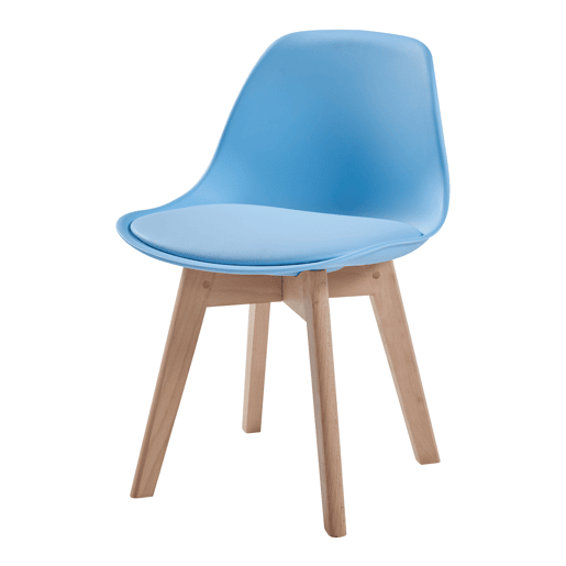 Conjunto de 2 cadeiras para crianças Elvdal plásticofaiançaPU 56x38x33 cm - Azul celeste en.casa