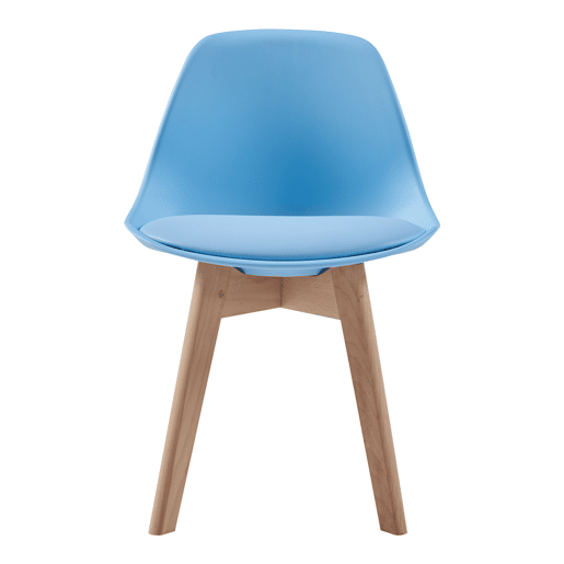 Conjunto de 2 cadeiras para crianças Elvdal plásticofaiançaPU 56x38x33 cm - Azul celeste en.casa