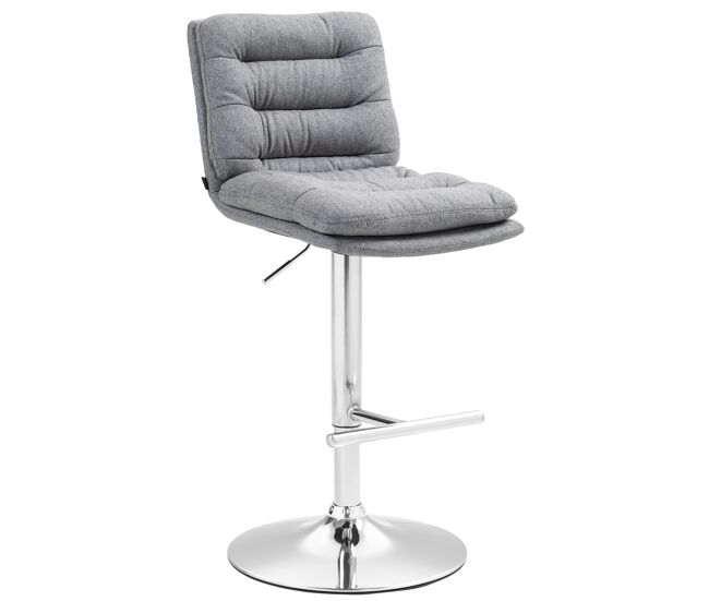 Taburete de bar Damar en tela Gris 56X42X94 cm