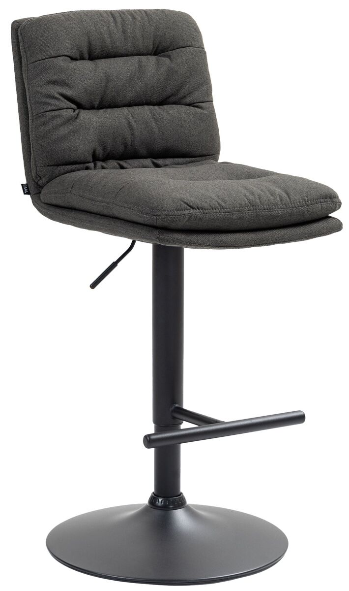 Taburete de bar damar en tela gris oscuro 56x42x94 cm