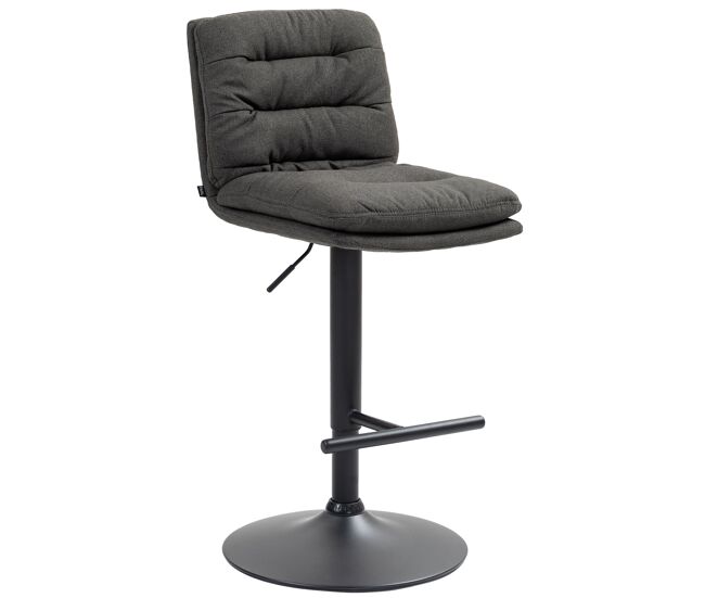 Taburete de bar damar en tela gris oscuro 56x42x94 cm